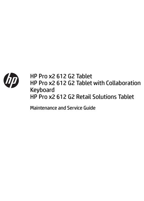 hp pro x2 612 manual